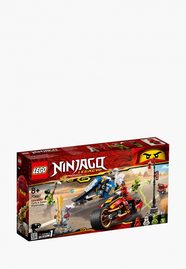 

Конструктор LEGO, Разноцветный, NINJAGO 70667 Мотоцикл-клинок Кая и снегоход Зейна