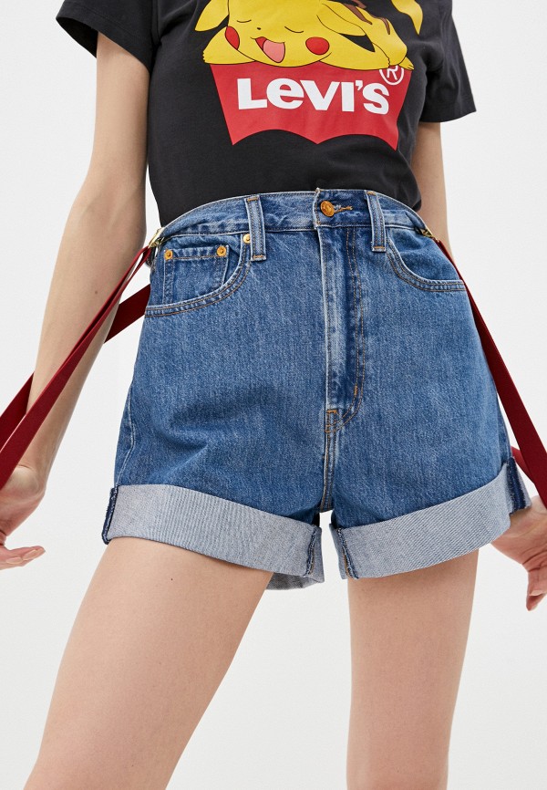 

Шорты джинсовые Levi's®, Синий, POKEMON, с подтяжками