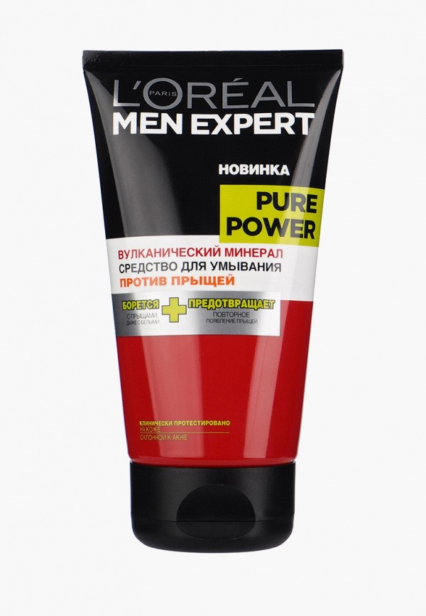 

Гель для умывания L'Oreal Paris, «Men Expert Pure Power» против прыщей, 150 мл