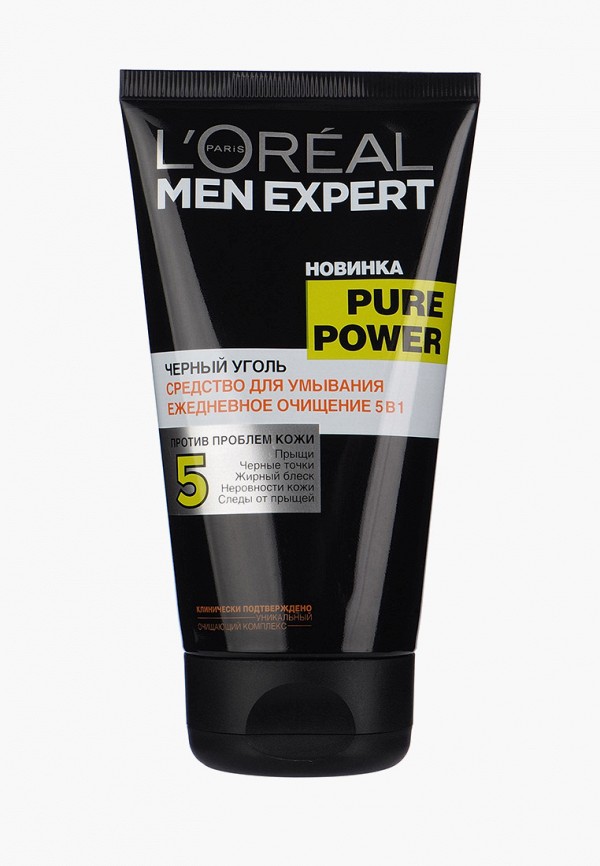 

Гель для умывания L'Oreal Paris, Men Expert Pure Power Черный уголь 150 мл