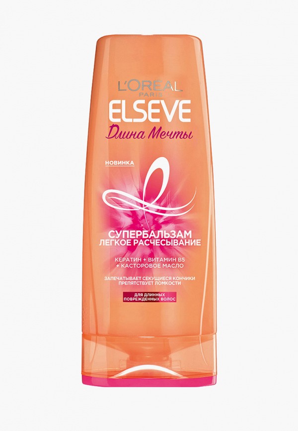 

Бальзам для волос L'Oreal Paris, Белый, Супербальзам Легкое Расчесывание ", Длина Мечты", для длинных поврежденных волос, 200мл