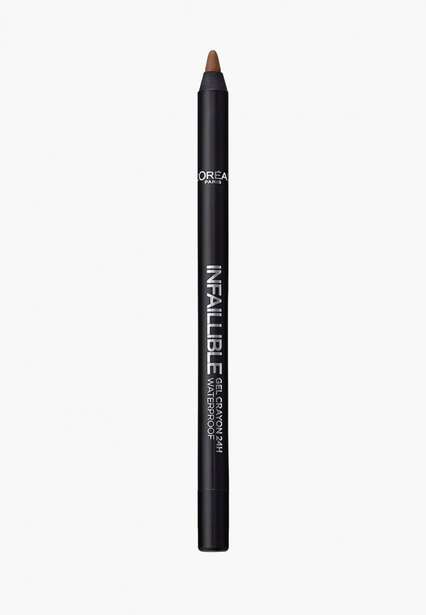 

Карандаш для глаз L'Oreal Paris, Коричневый, Infaillible, стойкий, гелевый, Оттенок 3, Без ума от карих