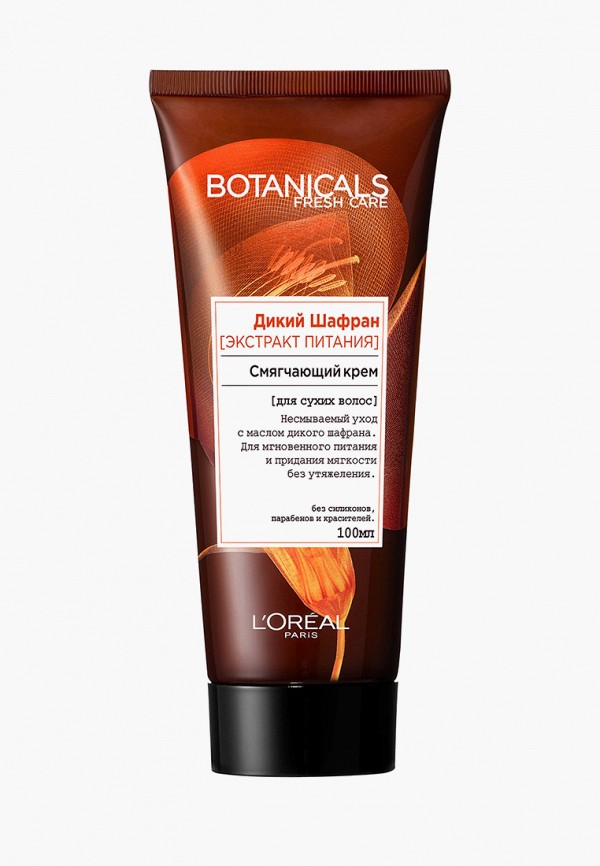 

Крем для волос L'Oreal Paris, Прозрачный, "Botanicals, Дикий Шафран", для сухих волос, смягчающий, 100 мл, без парабенов, силиконов и красителей