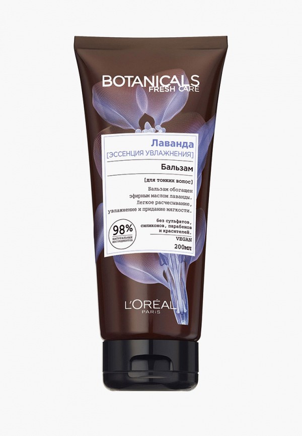 

Бальзам для волос L'Oreal Paris, Прозрачный, Botanicals, Лаванда, для тонких волос, увлажняющий, 200 мл, без парабенов, силиконов и красителей