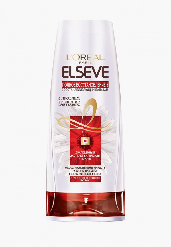 

Бальзам для волос L'Oreal Paris, Белый, Полное восстановление 5, для ослабленных или поврежденных волос, 400 мл