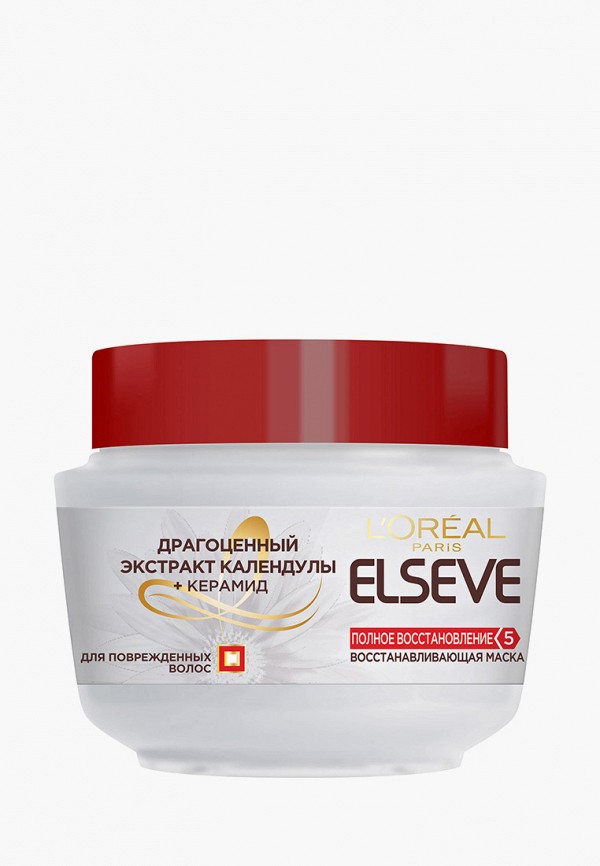 

Маска для волос L'Oreal Paris, Белый, "Полное восстановление 5", восстанавливающая, для поврежденных волос, 300 мл