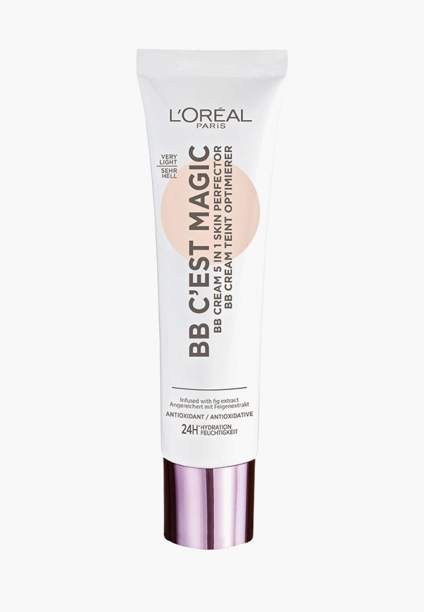 

BB-Крем L'Oreal Paris, Бежевый, 5 в 1 для лица «BB C’EST MAGIC. Совершенство кожи», оттенок 01, очень светлый, 30 мл