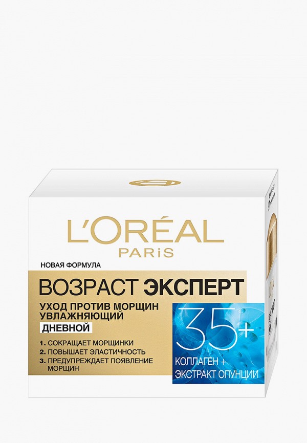 

Крем для лица L'Oreal Paris, "Возраст эксперт 35+",дневной, увлажняющий, против морщин, 50 мл