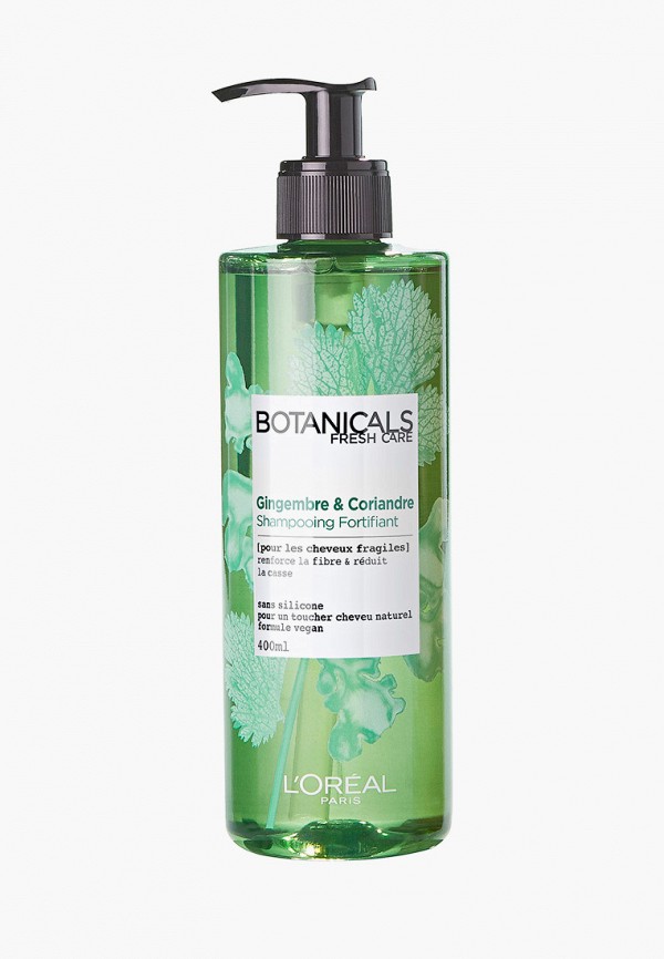 

Шампунь L'Oreal Paris, Прозрачный, "Botanicals Кориандр", для ломких волос, укрепляющий, 400 мл, без парабенов, силиконов и красителей