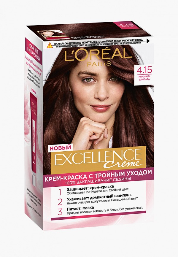 

Краска для волос L'Oreal Paris, Коричневый, "Excellence"
