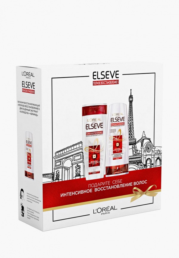 

Набор для ухода за волосами L'Oreal Paris, Белый, "Elseve, Полное восстановление 5" Шампунь для ослабленных или поврежденных волос, 250 мл + Бальзам, 200 мл