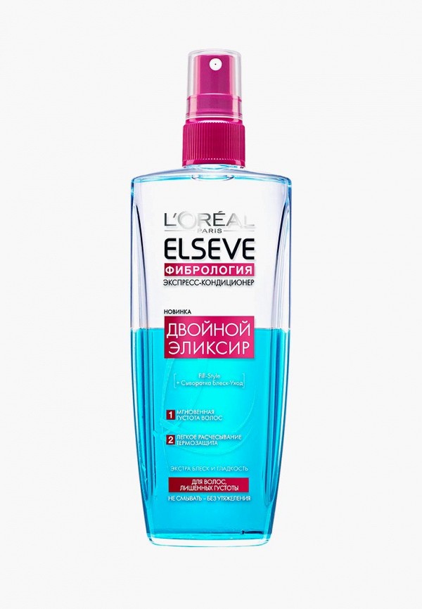 Спрей для волос LOreal Paris LOreal экспресс-кондиционер "Elseve, Двойной Эликсир Фибрология" для волос, лишенных густоты, 200 мл