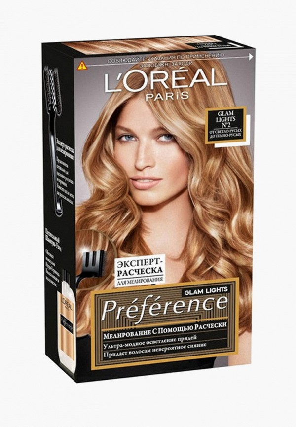 

Краска для волос L'Oreal Paris, "Preference, Глэм Лайт", для мелирования, оттенок 2, 138 мл, Бежевый