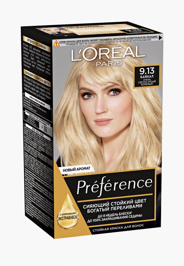 

Краска для волос L'Oreal Paris, Бежевый, "Preference", оттенок 9.13, Байкал