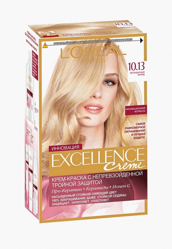 

Краска для волос L'Oreal Paris, "Excellence", оттенок 10.13, Легендарный блонд
