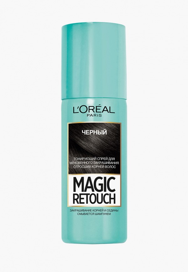 

Тонирующее средство для волос L'Oreal Paris, Черный, для мгновенного закрашивания отросших корней "Magic Retouch", оттенок Черный, 75 мл