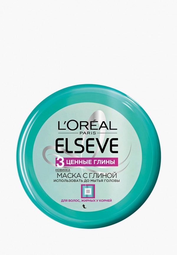 

Маска для волос L'Oreal Paris, "Эльсев, 3 Ценные Глины", для волос, жирных у корней и сухих на кончиках, 150 мл