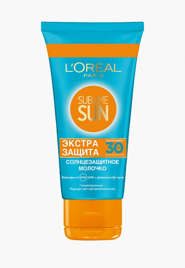 

Молочко солнцезащитное L'Oreal Paris, Прозрачный, для тела Sublime Sun "Экстра защита", гипоаллергенное, SPF 30, мини, 50 мл