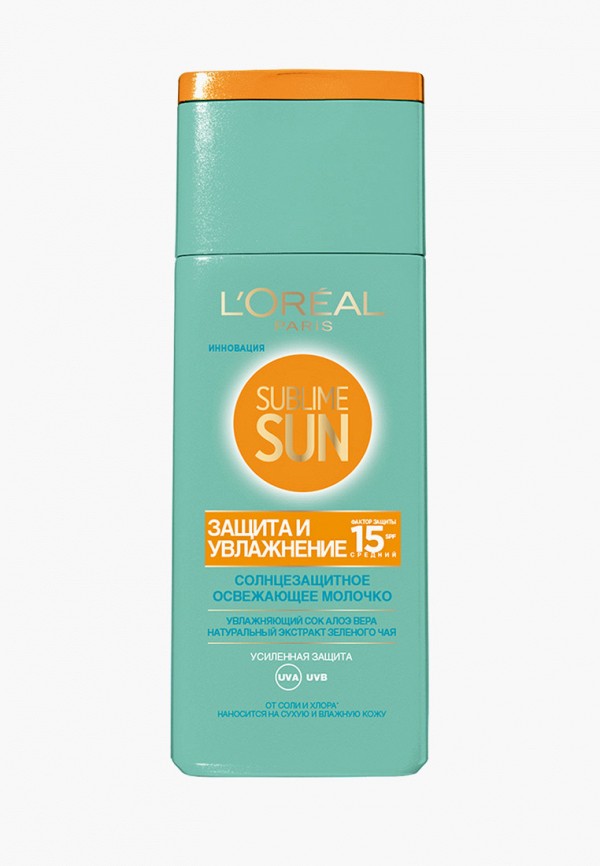 

Молочко солнцезащитное L'Oreal Paris, Белый, для лица и тела, освежающее Sublime Sun "Защита и Увлажнение", SPF 15, 200 мл