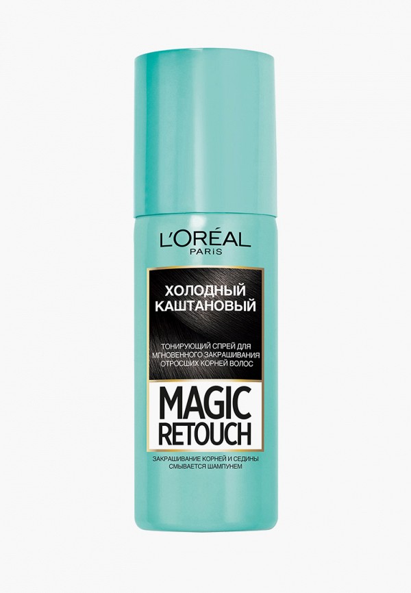 

Тонирующее средство для волос L'Oreal Paris, Коричневый, для мгновенного закрашивания отросших корней "Magic Retouch", оттенок Холодный каштановый, 75 мл