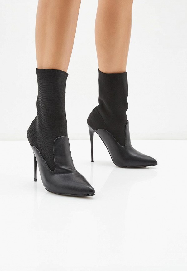 

Полусапоги Lost Ink, Черный, JULIET KNITTED INSERT STILETTO BOOT