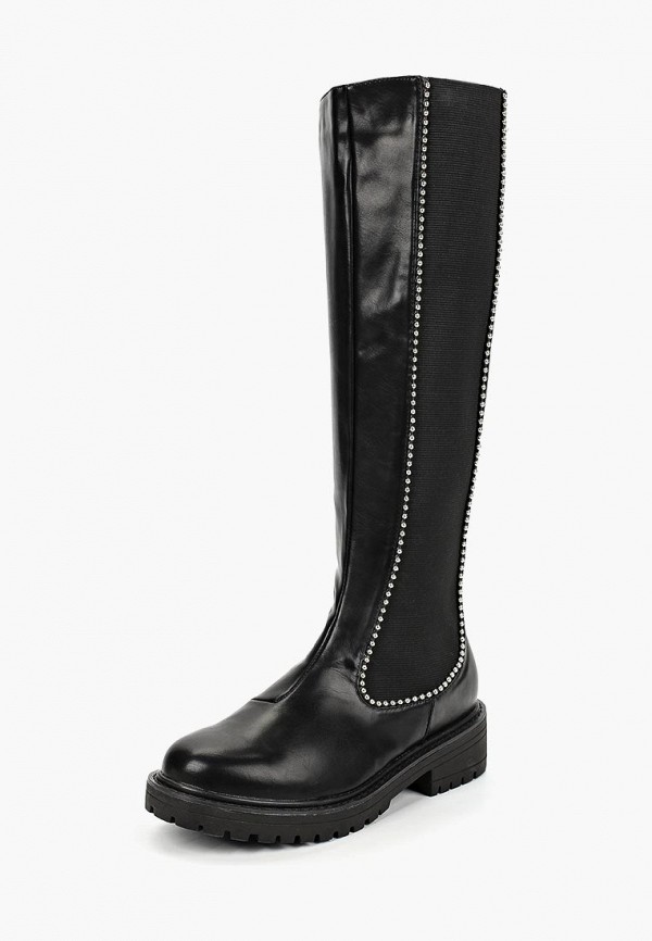 

Сапоги LOST INK, STUDDED ELASTIC CHUNKY OUTSOLE HIGH BOOT, Черный