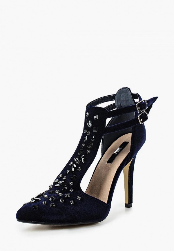 

Туфли Lost Ink, Синий, JEWELLED FRONT HEELED SHOE NAVY