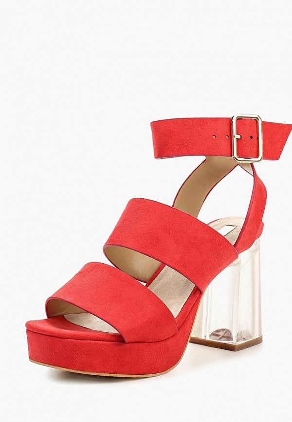 

Босоножки Lost Ink, Коралловый, MIMI PERSPEX PLATFORM HEELED SANDAL