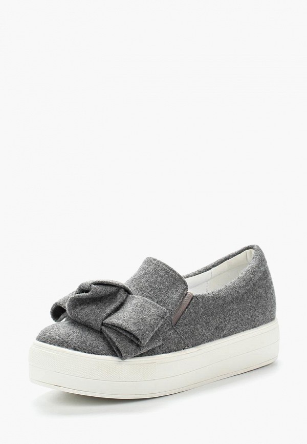 

Слипоны LOST INK, SOFIA BOW PLIMSOLL, Серый