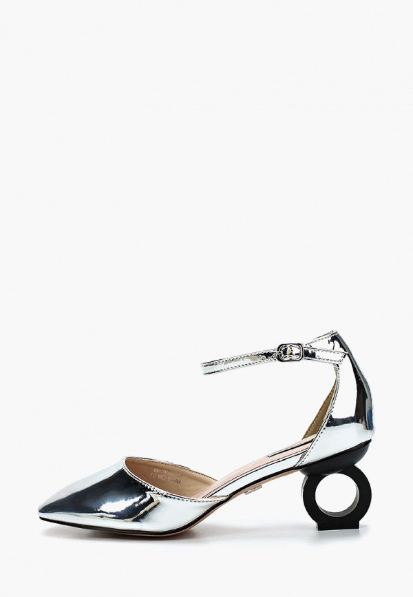 

Туфли Lost Ink, Серебряный, PATTY CUTOUT MID HEEL SHOE
