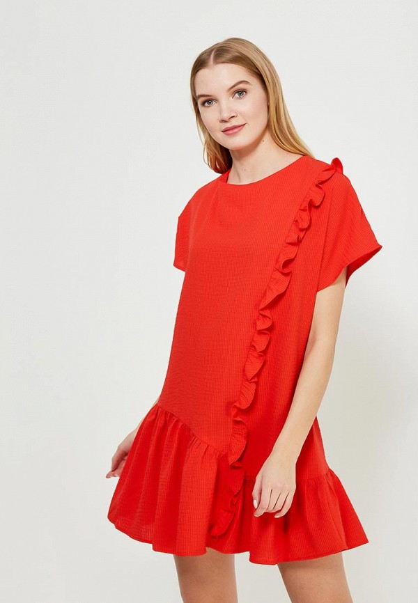 

Платье Lost Ink, Красный, FRILL FRONT SHIFT DRESS