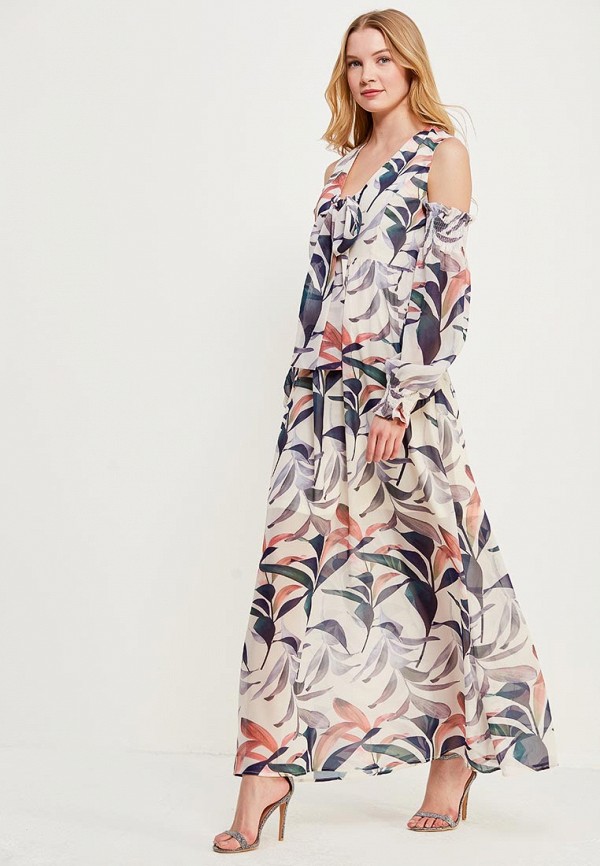 

Платье Lost Ink, Бежевый, FLORAL PRINT MAXI DRESS