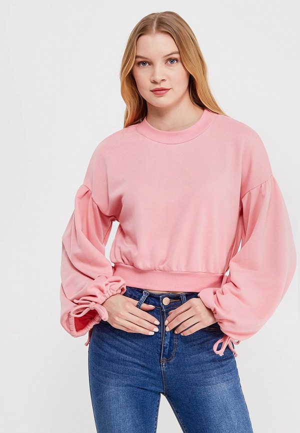 

Свитшот LOST INK, RIBBON TRIM CROP SWEAT, Розовый