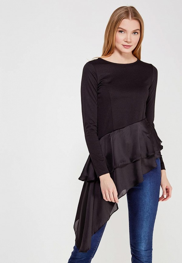 

Блуза LOST INK, ASYM SATIN MIX TOP, Черный