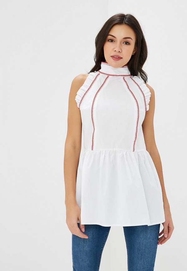 

Блуза Lost Ink, Белый, FRILL DETAIL SMOCK