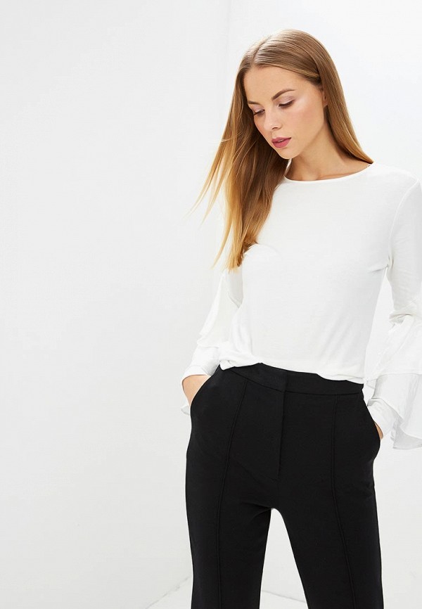

Блуза Lost Ink, Белый, Top with woven sleeve insert