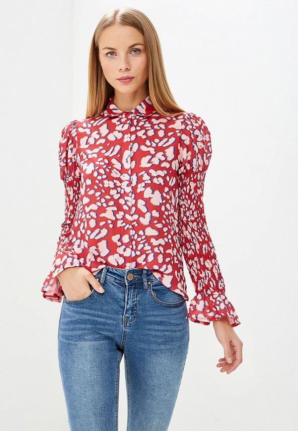 

Блуза LOST INK, LEOPARD PRINTED SHIRT, Красный