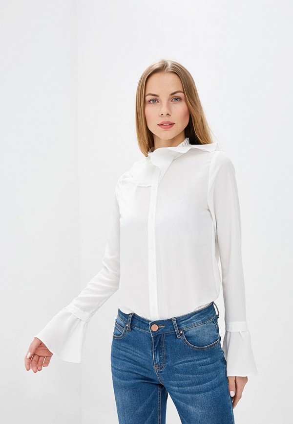 

Блуза LOST INK, DOUBLE LAYER NECK DETAIL SHIRT, Белый