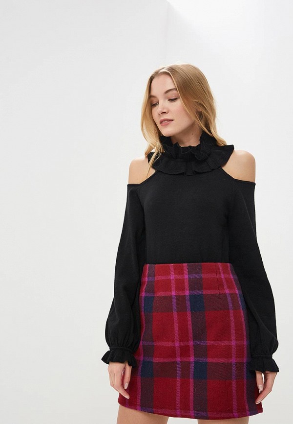 

Джемпер Lost Ink, Черный, EXTREME RUFFLE COLD SHOULDER JUMPER