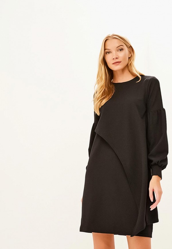 

Платье LOST INK, TIE WAIST DOUBLE LAYER TEXTURE DRESS, Черный