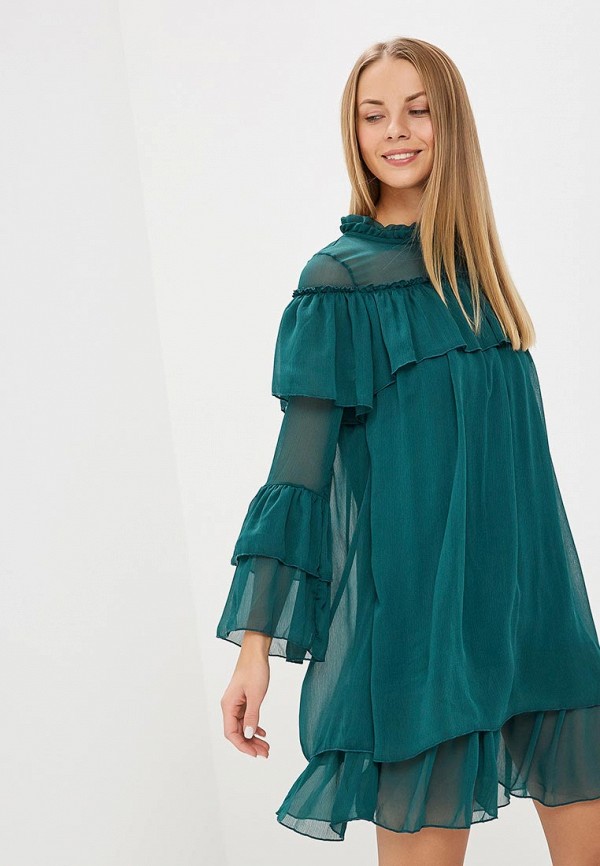 

Платье LOST INK, FLOATY RUFFLE TIERED SHIFT DRESS, Зеленый