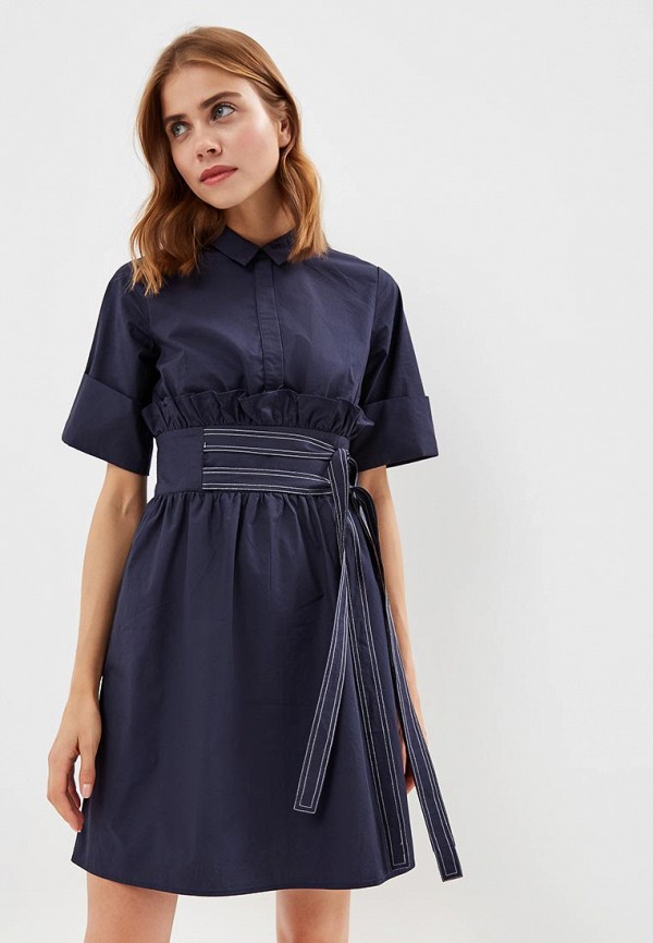 

Платье LOST INK, TIE SIDE SHIRT DRESS, Синий