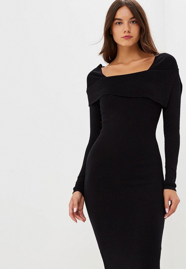 

Платье LOST INK, FOLD OVER BODYCON DRESS, Черный