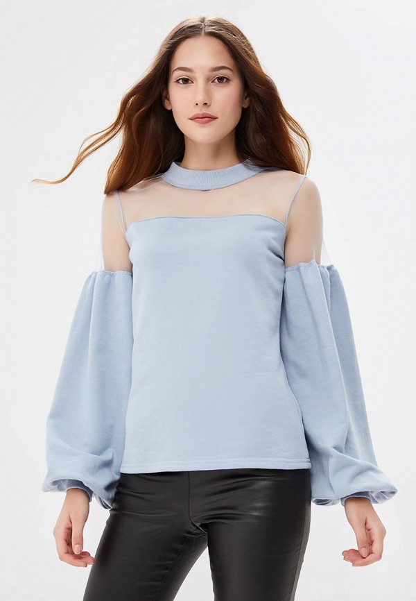 

Свитшот LOST INK, Mesh insert blouson sleeve sweat, Голубой