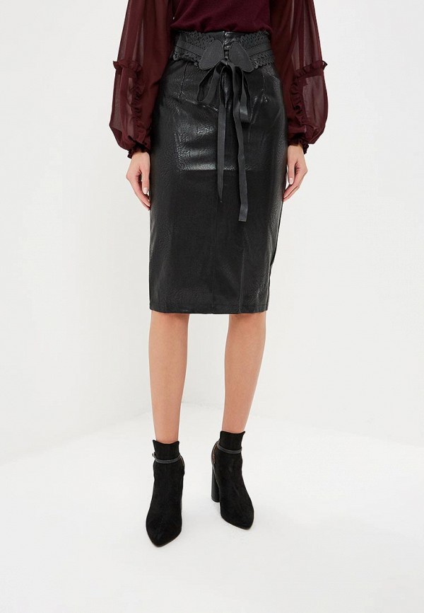 

Юбка LOST INK, BELT DETAIL PU PENCIL, Черный