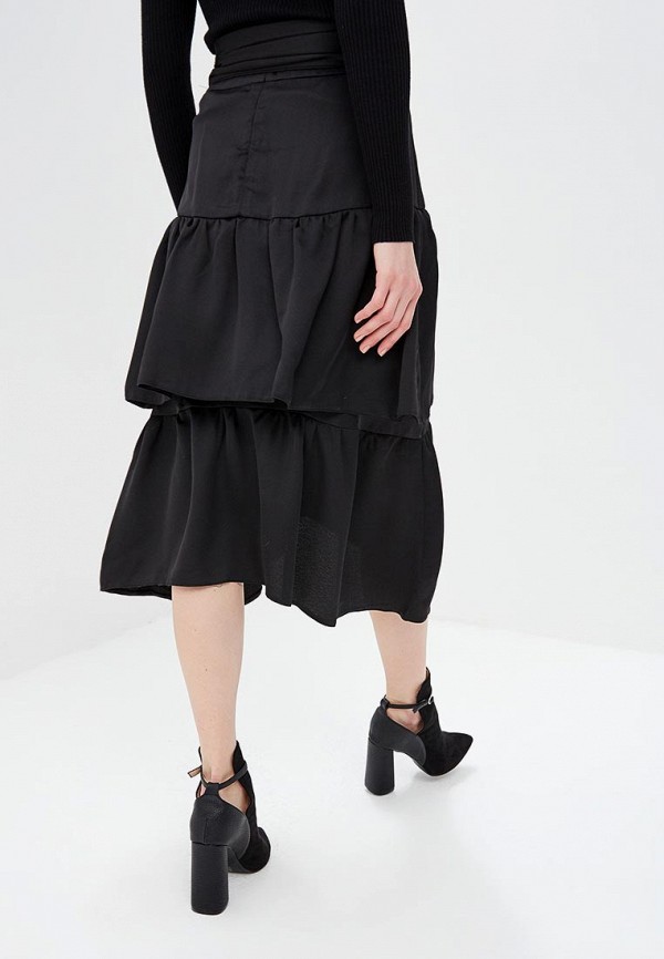 

Юбка LOST INK, ASYM SKIRT WITH GATHERED PANEL WAIST, Черный