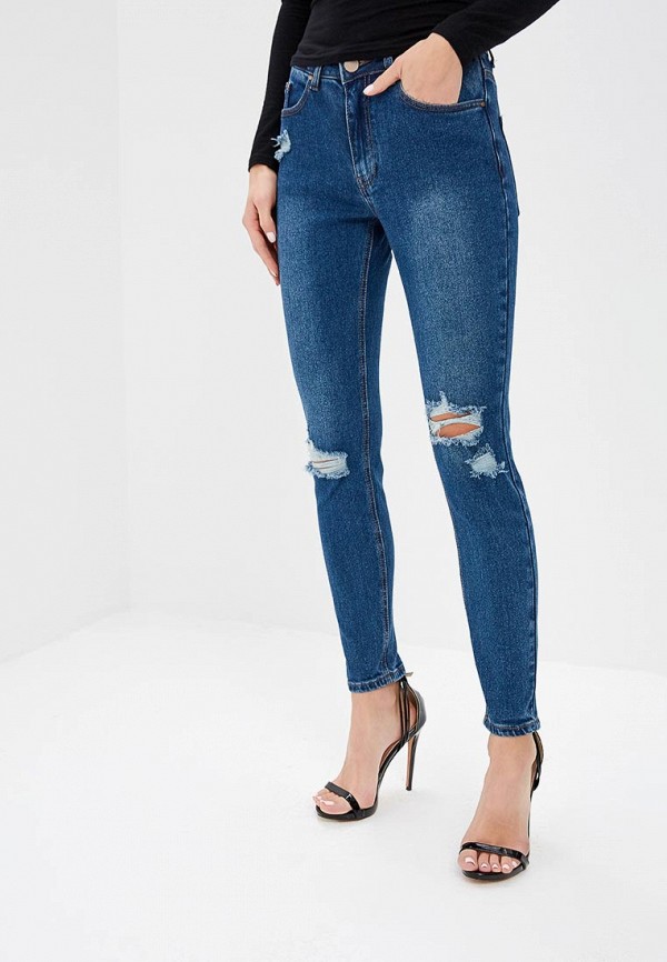 

Джинсы LOST INK, VINTAGE SKINNY WITH RIPS, Синий