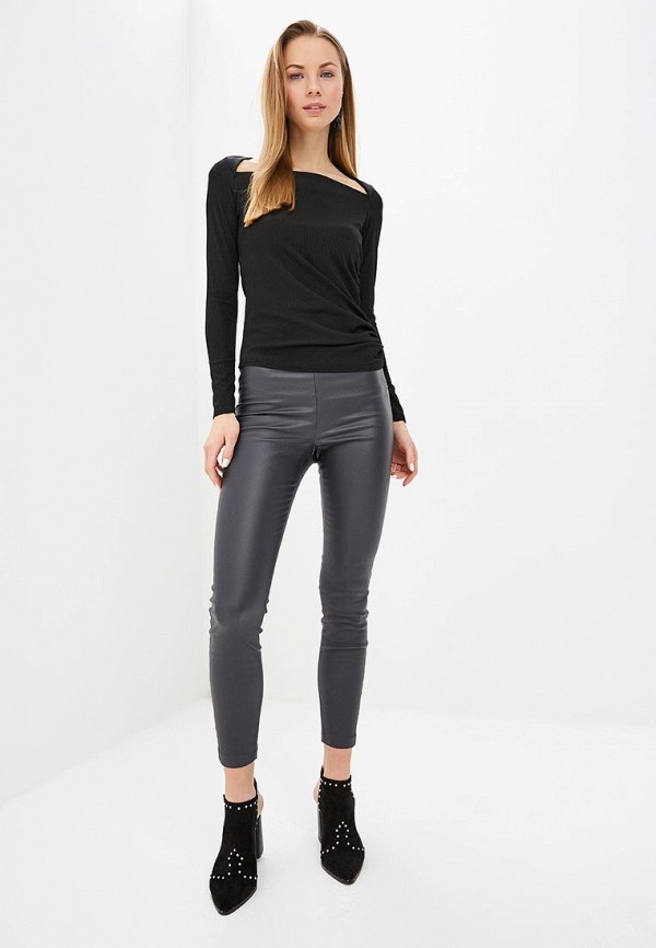 

Лонгслив LOST INK, TOP WITH SQUARE NECK AND DRAWCORD DETAIL, Черный
