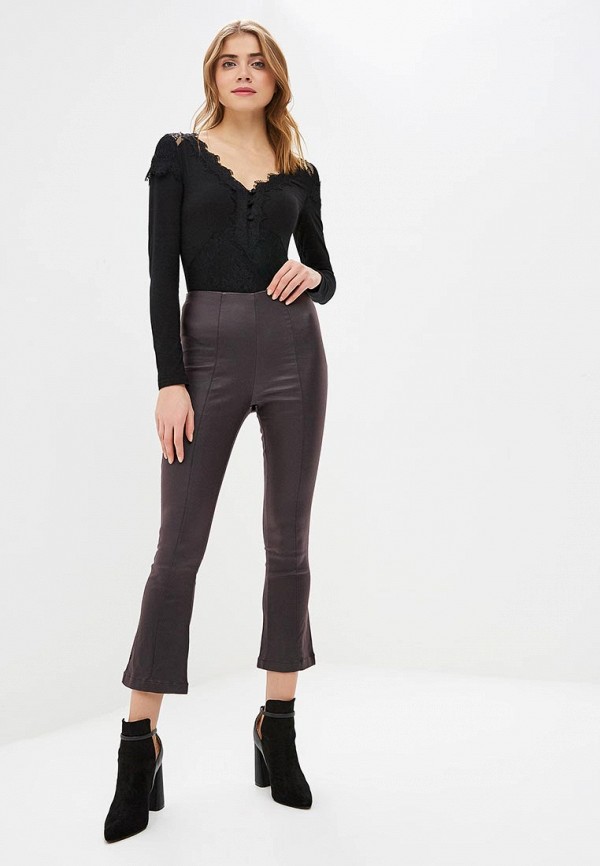

Брюки LOST INK, COATED TROUSER WITH KICK FLARE LEG, Фиолетовый