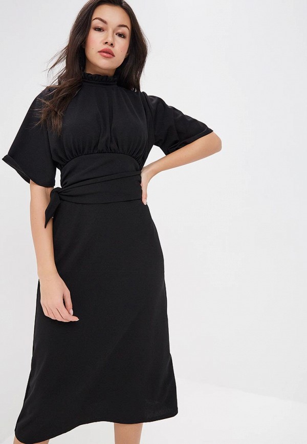 

Платье LOST INK, Черный, MIDI DRESS WITH CURVED WAIST